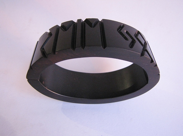 Bangle Bracelet Runic Ebony : $300