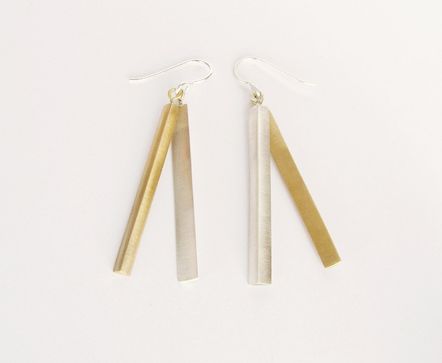 Earrings Gold & Silver : $181