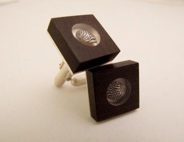 Cufflinks Zebra shells with Silver fittings : $106