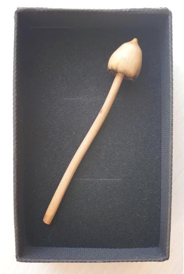 Magic Mushroom Psilocybin Pendant in Yew wood : $53