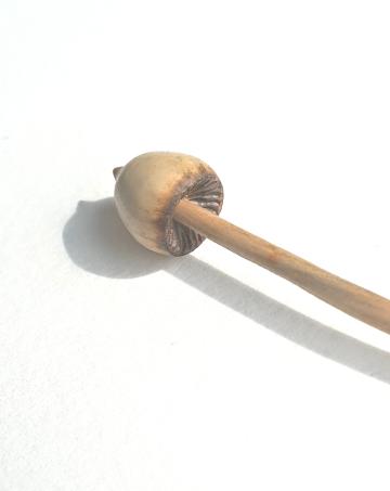 Magic Mushroom Psilocybin Liberty cap Pendant Necklace in Yew wood : $30