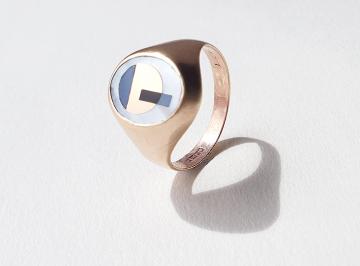 Old Signet ring re-design commission Bauhaus / Art Decco Deco